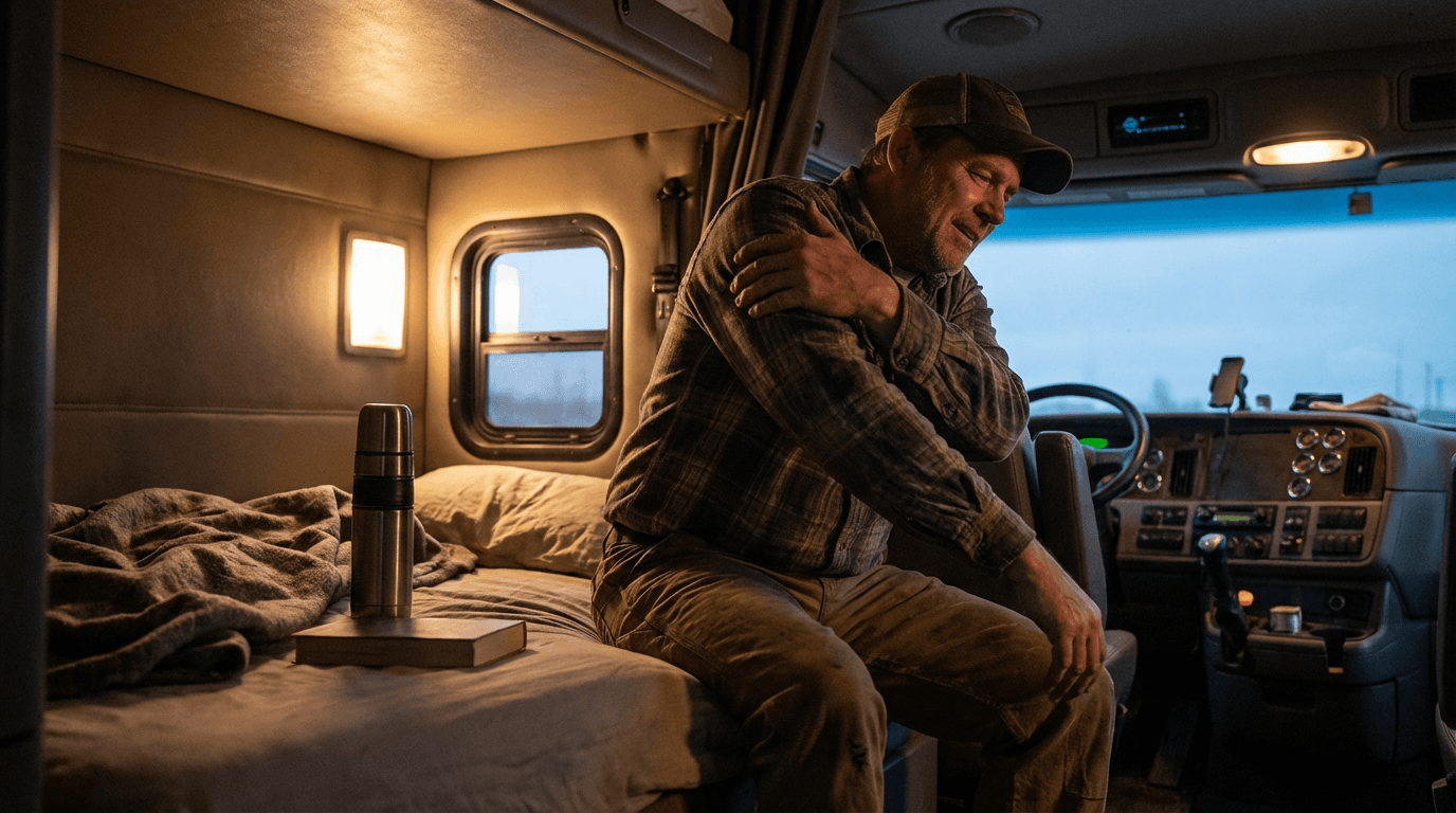 Ból pleców u kierowcy zawodowego – 3 ćwiczenia w kabinie, które przyniosą ulgę.